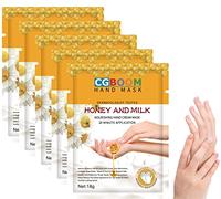 Guantes hidratantes con mascarilla, 5 piezas, mascarilla para manos, guantes para spa, guantes humectantes para manos secas, reparación de daños ásperos para hombres y mujeres