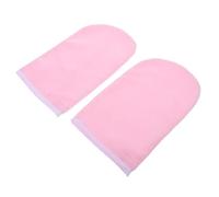 Guantes Hidratantes Cosméticos de Cera para Manos, 1 Par Rosa | Algodón y Poliéster Terciopelo, Uso en Hot Wax Spa, Flexibles y Reutilizables