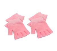 Guantes Hidratantes sin Dedos para Manos, 2 Pares Rosa Tejido