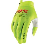 100% iTrack Guantes de Bicicleta para jóvenes (Neon Yellow,S)