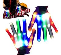 Guantes iluminados - Guantes LED divertidos para niños con 7 modos | Manoplas intermitentes para niños, juguete divertido para rellenar calcetines, Pascua, Halloween, Navidad, fiestas de cumpleaños