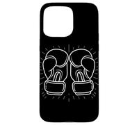 Guantes Kickboxing Una Línea Dibujo Artista Marcial Carcasa para iPhone 15 Pro Max