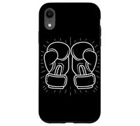Guantes Kickboxing Una Línea Dibujo Artista Marcial Carcasa para iPhone XR