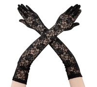Guantes Largos De Encaje,Guantes Largos De Encaje Para Mujer,Guantes De Encaje,Guantes Sin Dedos De Encaje Para Mujer,Guantes De Novia Largo,Mitones Rejilla Mujer,Guantes Negros Largos Elegantes