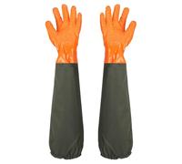 Guantes largos de goma, guantes industriales elásticos largos de látex, guantes protectores largos impermeables, guantes para acuario, guantes para estanque, guantes para chorro de arena, 70 cm