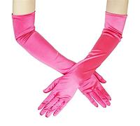 Guantes Largos para Mujer Guantes Formales de satén Boda Banquete Rendimiento Baile Guante Danza Satén para Mujer