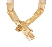 Guantes Largos para Mujer Guantes Formales de satén Boda Banquete Rendimiento Baile Guante Danza Satén para Mujer