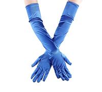 Guantes Largos para Mujer Guantes Formales de satén Boda Banquete Rendimiento Baile Guante Danza Satén para Mujer