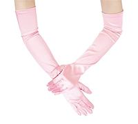 Guantes Largos para Mujer Guantes Formales de satén Boda Banquete Rendimiento Baile Guante Danza Satén para Mujer