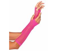 Guantes Leg Avenue hasta la rodilla Mallas de neón rosa Tamaño