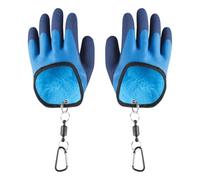 Guantes Limpieza Pescado con Manopla Impermeable Texturizada y Liberación | Guantes de Pesca con Forro Polar para Invierno, Manejo, Captura, Limpieza, Kayak, Granja y Trabajo