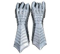 Guantes medievales de fantasía Nazgul SCA Armor Guanteletes de hierro con envío Exp, color plateado, mediano, plata, M