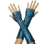 Guantes metálicos sin dedos para mujer, escamas de pescado, brillantes hasta el codo, guantes de disfraz para carnaval, bailes de máscaras, actuaciones en escenarios, ropa de baile, clubes nocturnos