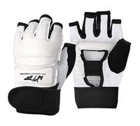 Guantes MMA, LangRay Guantes de Boxeo Kárate Taekwondo Artes Marciales para Adultos y Niños (S, Blanco)