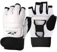Guantes MMA, LangRay Guantes de Boxeo Kárate Taekwondo Artes Marciales para Adultos y Niños (XS, Blanco)