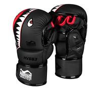 Guantes MMA Phantom Fight Squad | Guantes profesionales para sparring, combate, boxeo, lucha libre (L/XL - Negro)