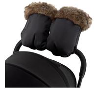Guantes MoMi para empujar cochecitos y sillas de paseo. Calentadores de manos con forro polar suave, pelo extraíble, cálidos e impermeables, fijados con botones a presión