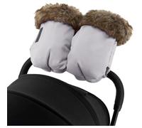 Guantes MoMi para empujar cochecitos y sillas de paseo. Calentadores de manos con forro polar suave, pelo extraíble, cálidos e impermeables, fijados con botones a presión