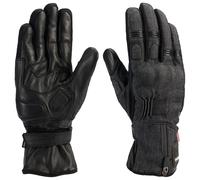 Guantes Moto BLAUER Invierno Union en la Piel Negro / Denim Impermeable Térmica
