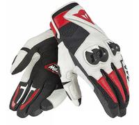 Guantes Moto Dainese MIG C2 Cuero Negro Blanco Lava Rojo Talla S