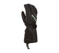 Klim Ember Gauntlet Guantes para motos de nieve para damas, negro-verde, tamaño L para Mujer
