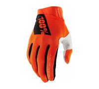 Guantes Motocross 100% Ridefit Flou Naranja Negro Off-Road MTB ATV Quad