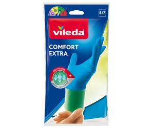 Guantes multiusos de látex duraderos Comfort Extra - Vileda - Tamaño: Pequeño / Mediano