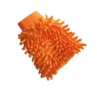 Guantes Multiusos for Lavado de Autos, Chenilla, Impermeables, con Parte Trasera de Malla Suave, de Doble Cara, con Cera, Cepillo for Detalles y Herramienta de Limpieza de Autos.(Orange)