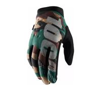 Guantes MX 100% Brisker Para Frío Camo Verde Motocross Off Road ATV