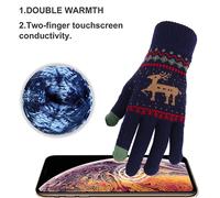 Guantes navideños de invierno, guantes de punto cálidos para mujeres y niñas.