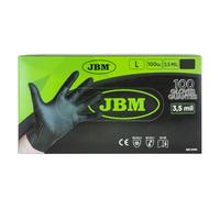 GUANTES NEGROS DESECHABLES DE NITRILO T:L 3,5MIL