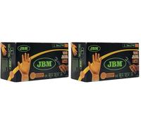 GUANTES NEGROS DESECHABLES DE NITRILO T:L 7,0MIL (100 UDS.) TEXTURA DIAMANTE (Paquete de 2)