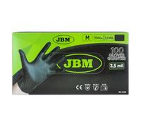 GUANTES NEGROS DESECHABLES DE NITRILO T:M 3.5MIL
