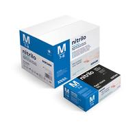Santex Guantes de nitrilo negro sin polvo Talla M