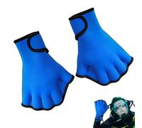 Guantes Palmeados Para Nadar: Construcción De Neopreno Aqua Fit, Diseño De Paleta Ajustable Sin Dedos, Manoplas Impermeables Duraderas, Característica De Costura De Cincha | Para Hombres Mujeres