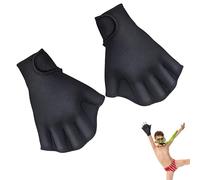 Guantes Palmeados Para Nadar: Construcción De Neopreno Aqua Fit, Diseño De Paleta Ajustable Sin Dedos, Manoplas Impermeables Duraderas, Característica De Costura De Cincha | Para Hombres Mujeres