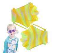 Guantes palmeados para Nadar | Equipo de Ejercicios acuáticos Resistente al Agua - Accesorio de Entrenamiento de Silicona | Culturismo Piscina Triatlón Playa | Adultos Niños Uso Deportivo Intensivo