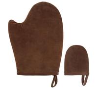 Guantes Para Aplicar Autobronceador,2PCS Guante Autobronceador Corporal,Doble Cara Bronceador Guante Manopla,Actualizar Self Tan Mitt Aplicador De Manopla,Para Loción Tanner,Espuma,Mousse Marrón