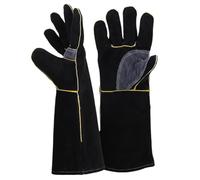 Guantes para chimenea resistentes a 350 °C, ignífugos, para barbacoa, soldadura, forja y jardinería, 35 cm