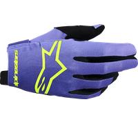 Guantes para hombre Alpinestars Radar en Negro, Púrpura, Amarillo fluor. XL