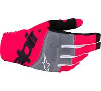 Guantes para hombre Alpinestars Techstar MX en Gris, Rosa fluorescente, Negro S