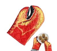 Guantes para hornear - Guantes de cocina de algodón | Garras de de 25 cm | antideslizante resistente al calor diseño anti quemaduras protección para cocinar parrilla barbacoa manejo pizza