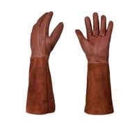 guantes para horno, 1 par de guantes resistentes for jardinería, poda rosas, manga larga a prueba espinas, soldadura y(Brown,S)