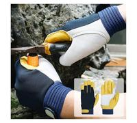 guantes para horno, 1 par de guantes soldadura for constructor, jardinería, mecánico trabajo ligero, imitación piel oveja for mujer(Yellow,M)