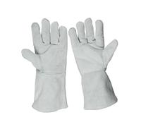 guantes para horno, 1 par de guantes soldadura suaves y sensibles, una o dos capas, con puños piel vaca(XL)