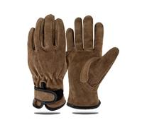 guantes para horno, Guantes de cuero for el trabajo, guantes, soldadura, for hombre(Brown Single Layer,XL)