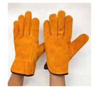 guantes para horno, Guantes de piel vaca suave for hombre, for conducir, cazar, granja, jardín, soldadura, seguridad, protección mecánica, 1 par
