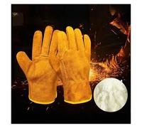 guantes para horno, Guantes de soldadura piel oveja dos capas, resistentes al desgaste, antiescaldaduras, suaves, seguros trabajo(Conversion Velvet)