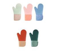 Guantes para Horno Juego de 2 Guantes de horno de silicona | Resistentes al calor Algodón Antideslizante Guantes Cocina Impermeables Transpirable alimen para cocinar hornear y asar