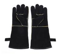 guantes para horno, Nuevo par de guantes for barbacoa y parrilla, soldadura con aislamiento doble capa resistentes a altas temperaturas(40cm)